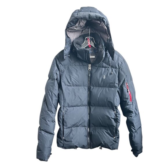 POLO RALPH LAUREN Black Nylon Men's Down Puffer Winter Jacket US. S - Picture 3 of 8